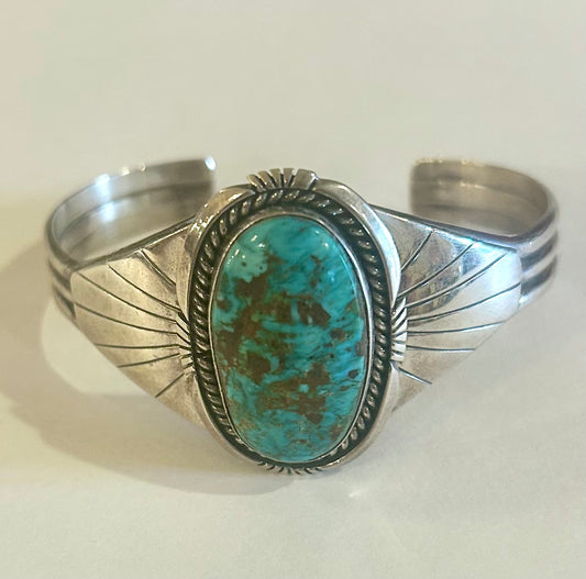 Oval Large Turquoise Cuff